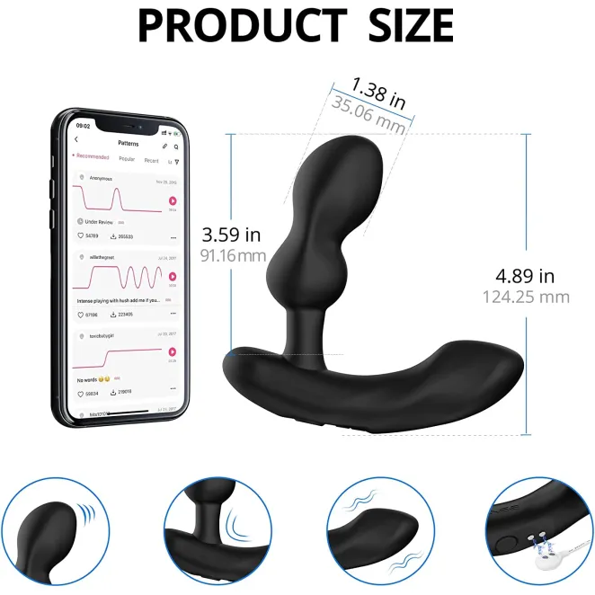 Lovense Edge 2 Bluetooth Remote-Controlled Prostate Massager