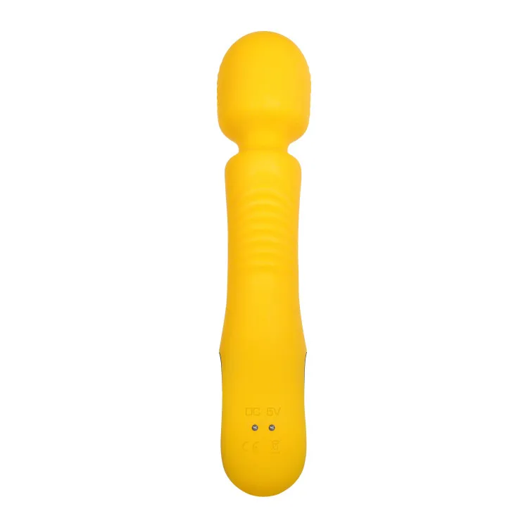 Yellow Silicone Wand Vibrator with Turbo Boost Yellow Silicone Wand Vibrator with Turbo Boost