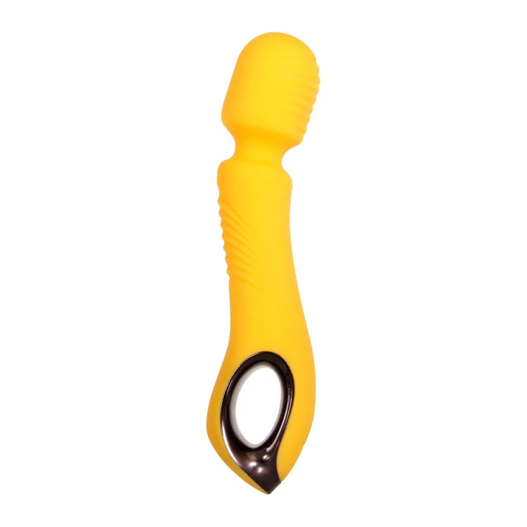 Yellow Silicone Wand Vibrator with Turbo Boost Yellow Silicone Wand Vibrator with Turbo Boost