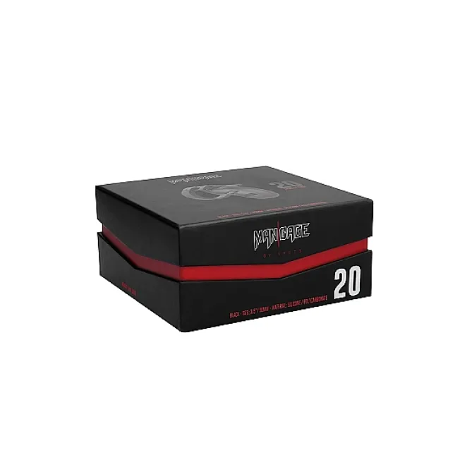 ManCage 20 Adjustable Silicone Chastity Cage Black