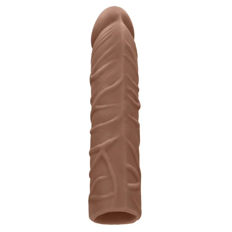 Penis Sleeve Extender Realistic Veiny 7 in. Tan
