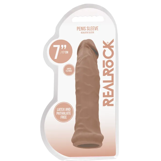 Penis Sleeve Extender Realistic 6 in. Tan