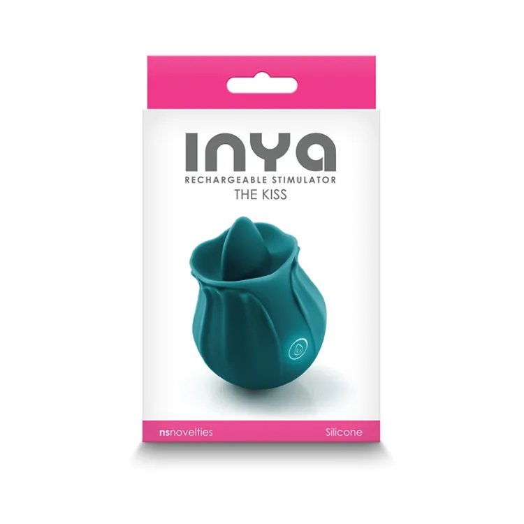 INYA The Kiss Clit Vibrator Dark Teal (78717) by New Sensations Novelties Inc. | Sex Toys | SlipDix.com INYA The Kiss Clit Tongue Vibrator