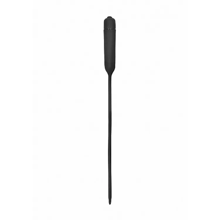 Ouch! Urethral Sounding Extra Long Silicone Vibrating Bullet Plug Black Ouch! Urethral Sounding Extra Long Silicone Vibrating Bullet Plug Black