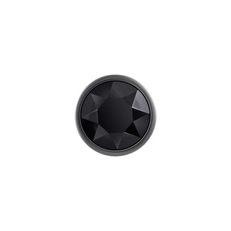Anal Metal Butt Plug with Black Gem Small Anal Metal Butt Plug with Black Gem Small