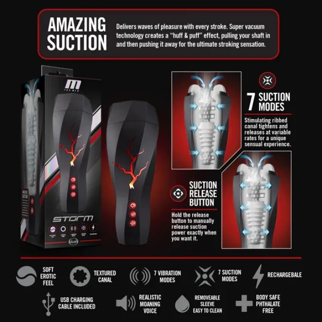 Storm Vibrating Suction Masturbator