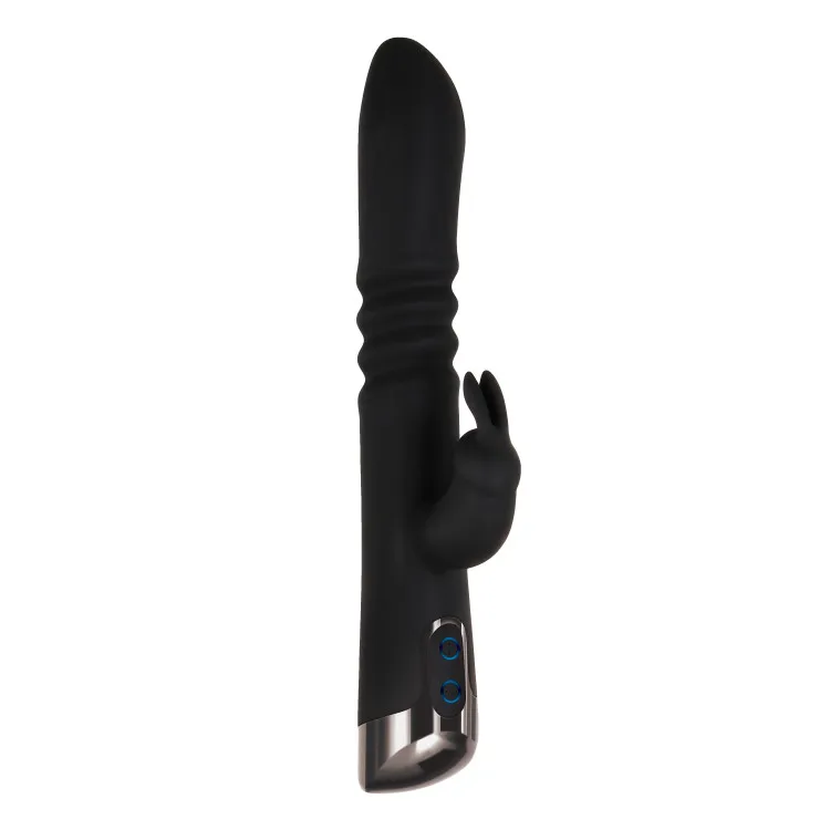 Thrusting Silicone Rabbit Vibrator with Dual Motors Thrusting Silicone Rabbit Vibrator with Dual Motors