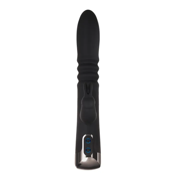 Thrusting Silicone Rabbit Vibrator with Dual Motors Thrusting Silicone Rabbit Vibrator with Dual Motors