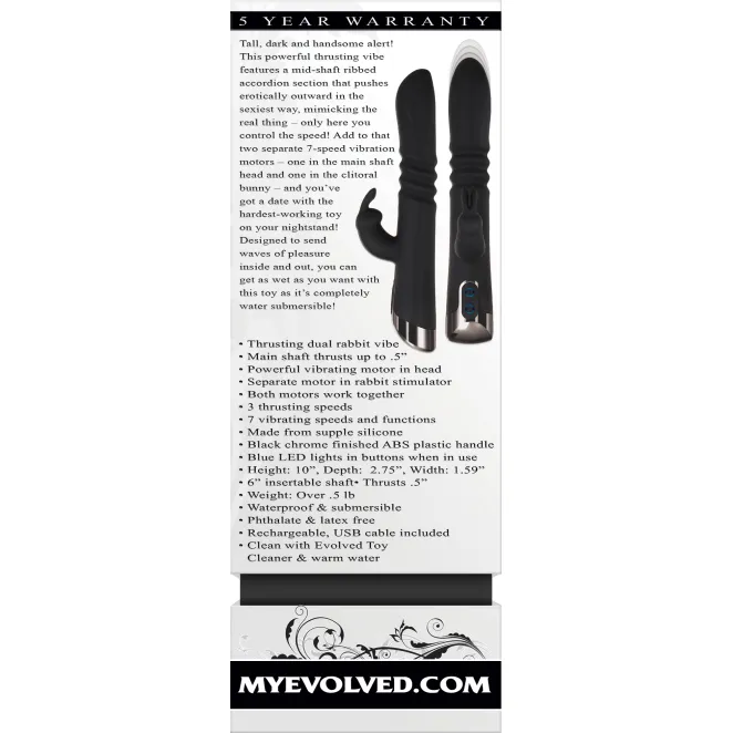 Evolved Rapid Rabbit Rechargeable Thrusting Rabbit Vibrator