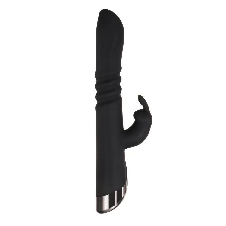 Thrusting Silicone Rabbit Vibrator with Dual Motors Thrusting Silicone Rabbit Vibrator with Dual Motors