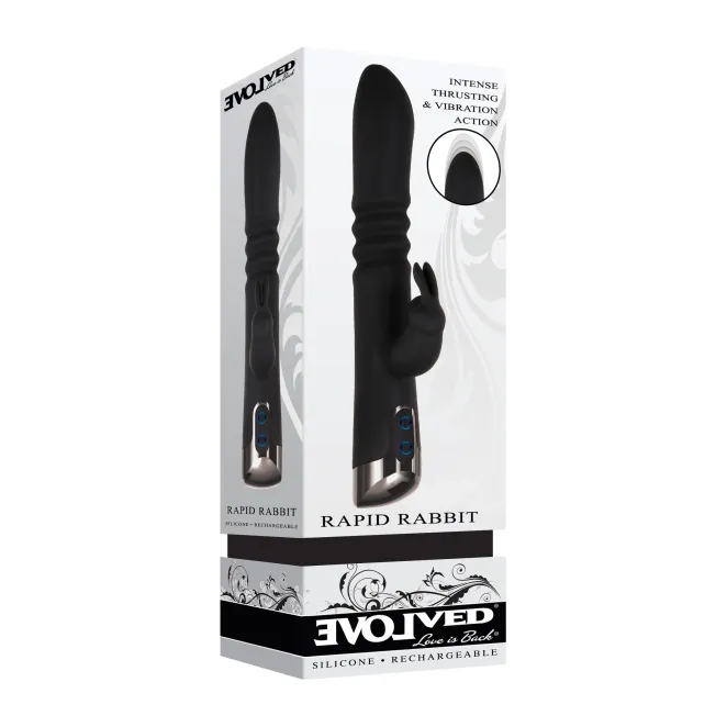 Evolved Rapid Rabbit Rechargeable Thrusting Rabbit Vibrator