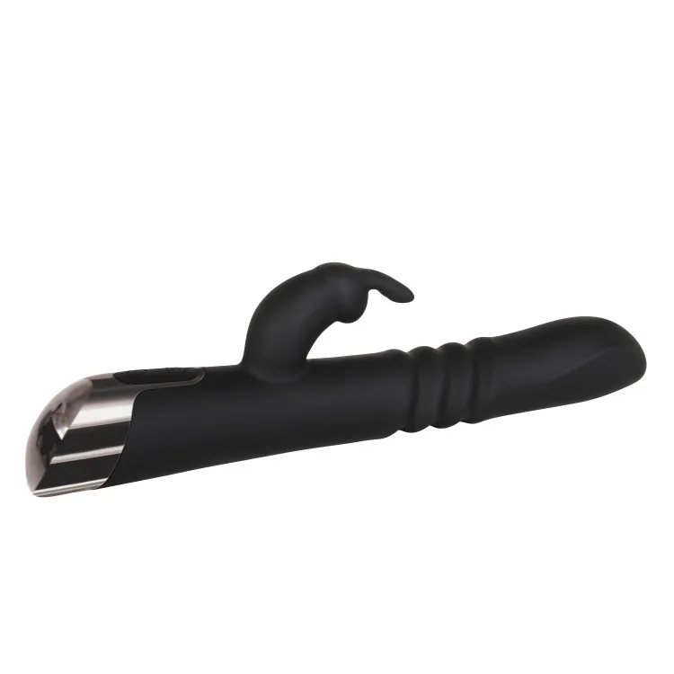 Thrusting Silicone Rabbit Vibrator with Dual Motors Thrusting Silicone Rabbit Vibrator with Dual Motors