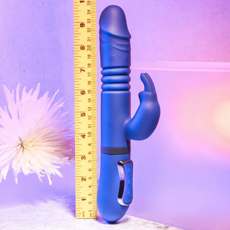 All In One Thrusting Rotating Silicone Rabbit Vibrator