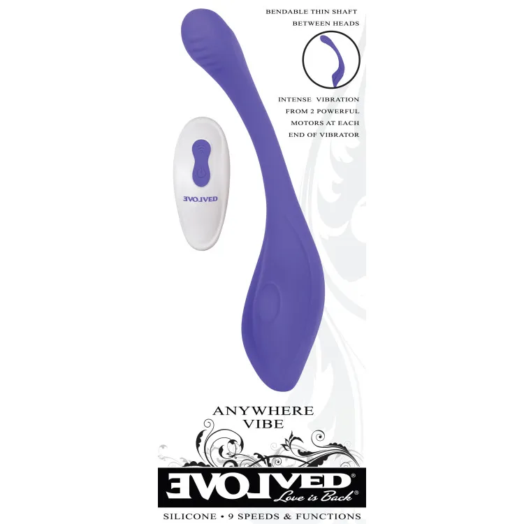 Poseable Silicone Dual-Ended Vibrator with Remote Poseable Silicone Dual-Ended Vibrator with Remote
