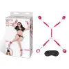 Lux Fetish 7-Piece Bed Spreader Playful Restraint System Hot Pink Lux Fetish 7-Piece Bed Spreader Playful Restraint System Hot Pink