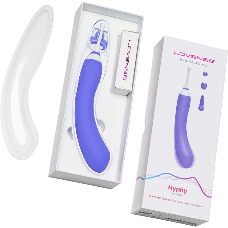 Lovense Hyphy Bluetooth Dual-Ended G-Spot Vibrator & Clitoral Stimulator Lovense Hyphy Bluetooth Dual-Ended G-Spot Vibrator & Clitoral Stimulator