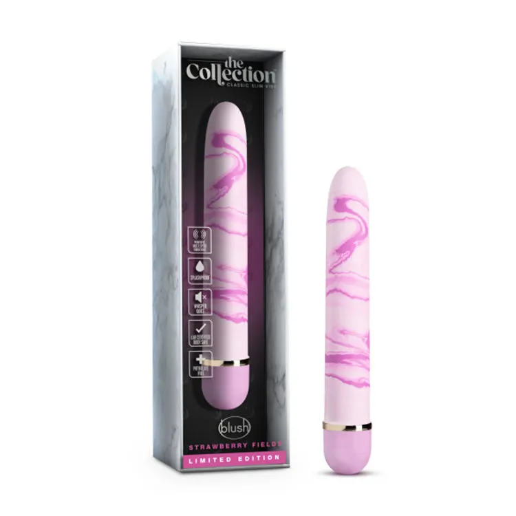 7" Strawberry Fields Multi-Speed Slimline Vibrator 7" Strawberry Fields Multi-Speed Slimline Vibrator