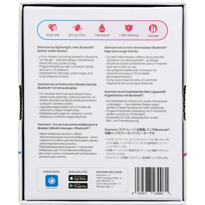 Lovense Exomoon Bluetooth Mini Lipstick Vibrator