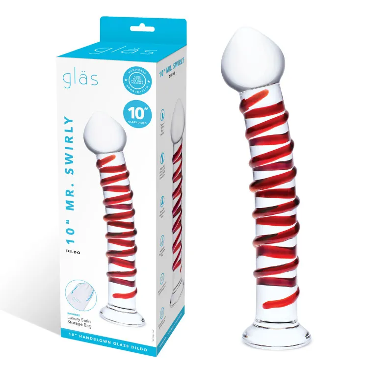 10 in. Mr. Swirly Glass Dildo 10 in. Mr. Swirly Glass Dildo