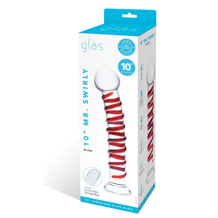 10 in. Mr. Swirly Glass Dildo 10 in. Mr. Swirly Glass Dildo