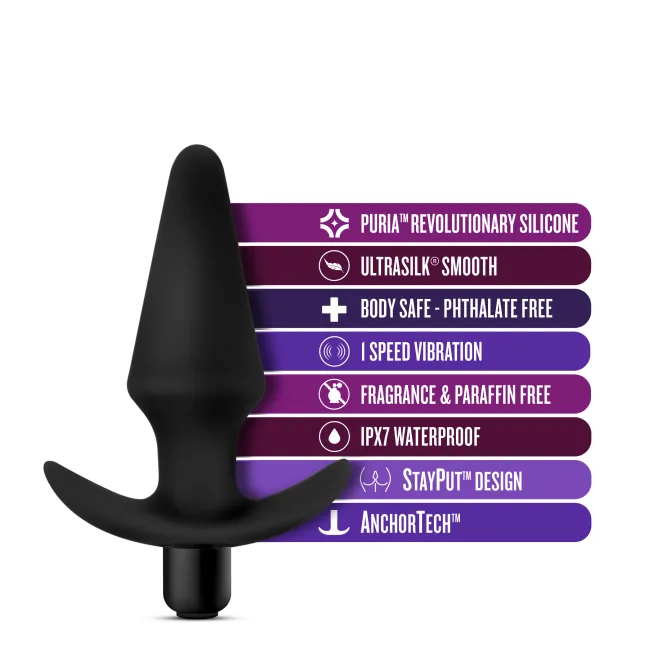 Vibrating Silicone Anal Butt Plug