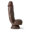 8 in. Realistic Triple Density Posable Dildo with Balls Brown 8 in. Realistic Triple Density Posable Dildo with Balls Brown