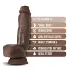 8 in. Realistic Triple Density Posable Dildo with Balls Brown 8 in. Realistic Triple Density Posable Dildo with Balls Brown