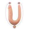 12 in. Realistic Dual-Ended Silicone Dildo Beige