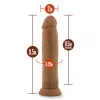 9 in. Realistic Posable Silicone Dildo Tan