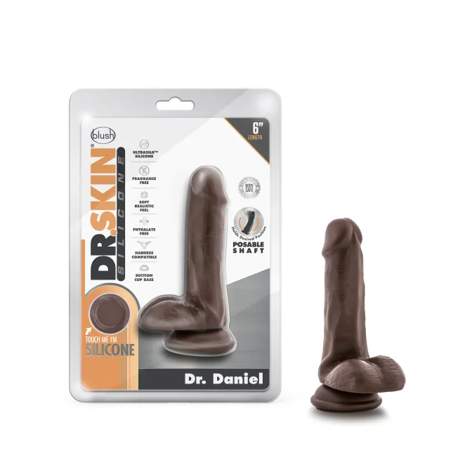 6 Inch Dr. Skin Classic Realistic Dildo Brown