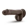 6 in. Realistic Posable Silicone Dildo with Balls Brown 6 in. Realistic Posable Silicone Dildo with Balls Brown