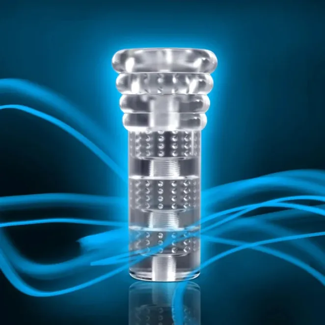 M for Men All Nighter Glow Textured Stroker Clear