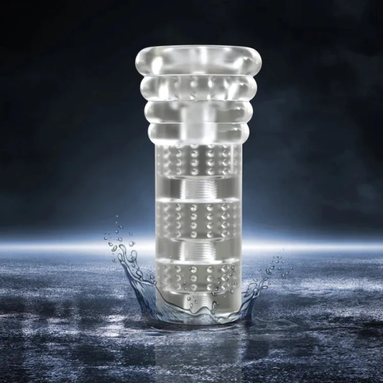 M for Men All Nighter Glow Textured Stroker Clear