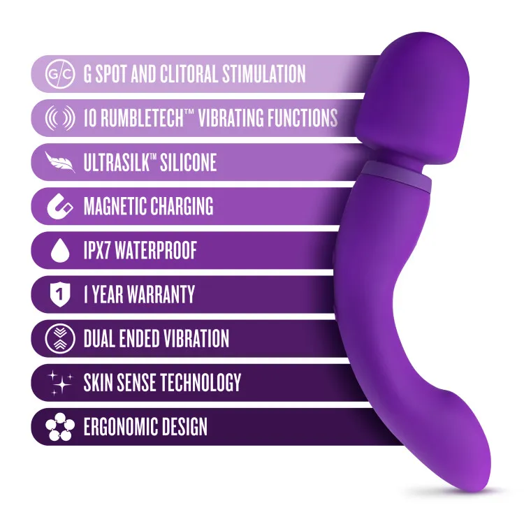 Dual Sense 10-Function Silicone G-Spot & Wand Vibrator Dual Sense 10-Function Silicone G-Spot & Wand Vibrator
