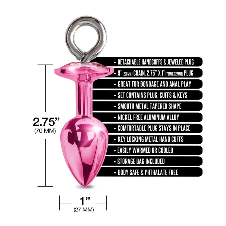 Nixie Metal Butt Plug & Furry Handcuff Set Nixie Metal Butt Plug & Furry Handcuff Set