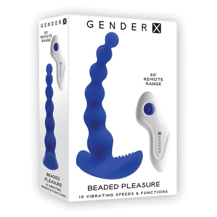 Beaded Pleasure Vibrating Silicone Probe Vibrator with Remote Beaded Pleasure Vibrating Silicone Probe Vibrator with Remote