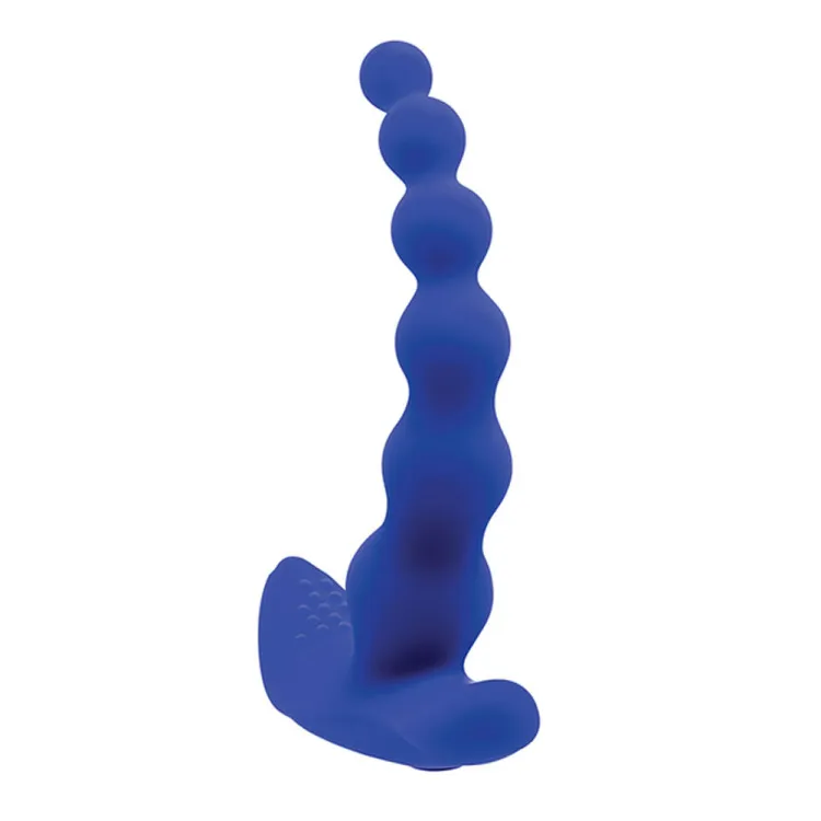 Beaded Pleasure Vibrating Silicone Probe Vibrator with Remote Beaded Pleasure Vibrating Silicone Probe Vibrator with Remote