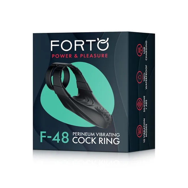 Forto F-48 Perineum Vibrating Double Cockring Black