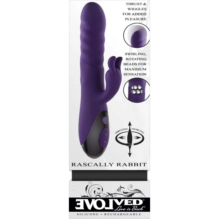 Thrusting & Swirling Silicone Rabbit Vibrator Thrusting & Swirling Silicone Rabbit Vibrator