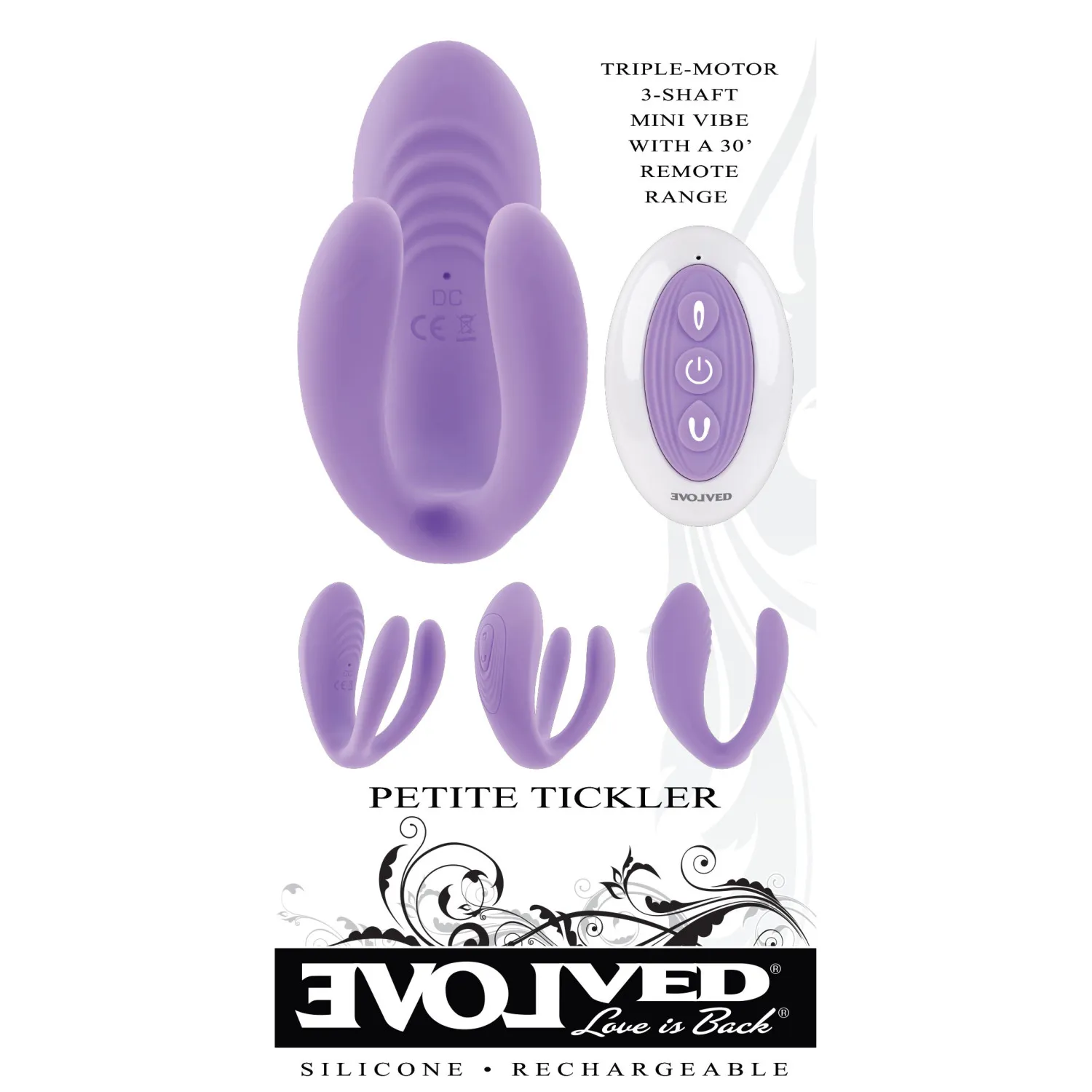 Petite Triple-Stimulation Silicone Vibrator with Remote