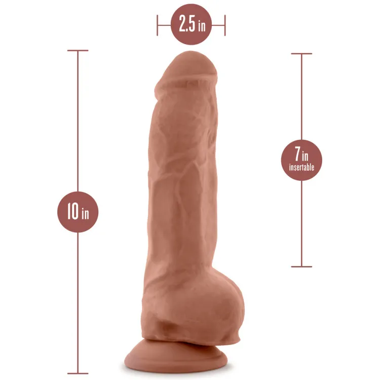 Blush Au Naturel Big Boy 10 in. Posable Dual Density Dildo with Balls & Suction Cup Tan (81911) by Blush | Anal Dildos | SlipDix.com Blush Au Naturel Big Boy 10 in. Posable Dual Density Dildo with Balls & Suction Cup Tan (81911) | SlipDix.com