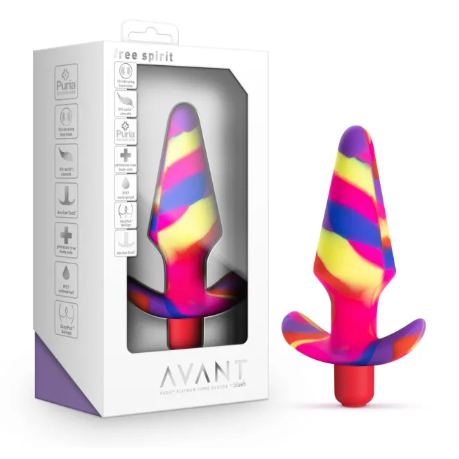 Anal Vibrating Silicone Butt Plug Free Spirit