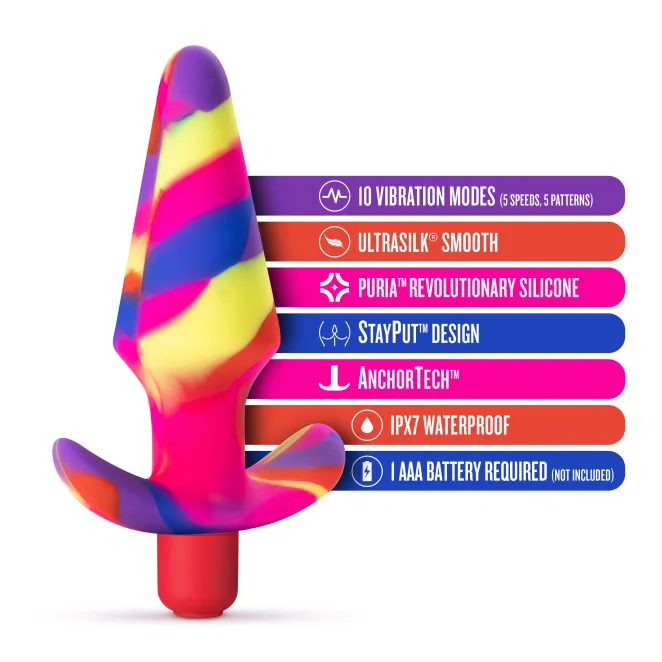 Anal Vibrating Silicone Butt Plug Free Spirit