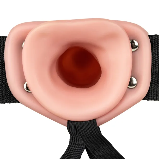 Hollow Strap-On Realistic 6 in. Beige