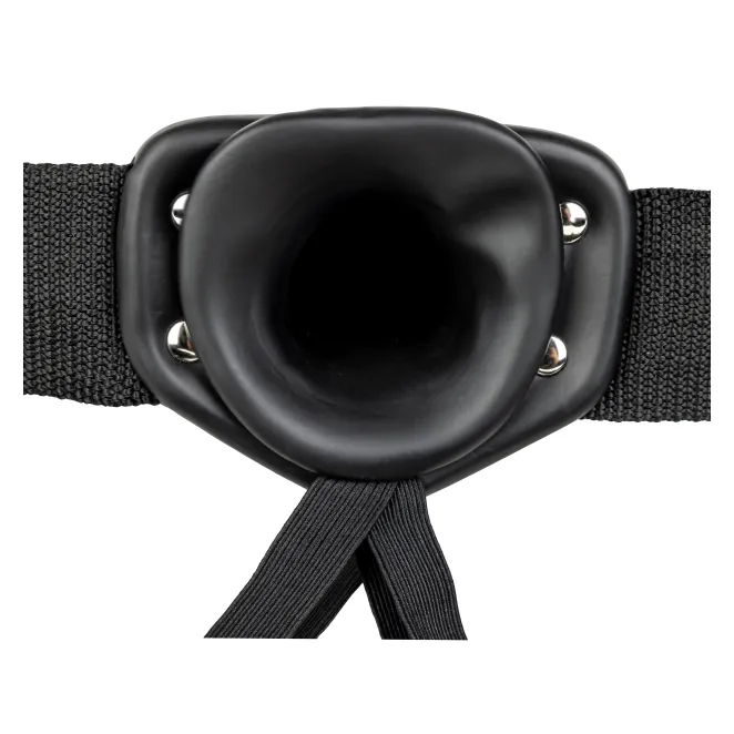 Hollow Strap-On Realistic 6 in. Black