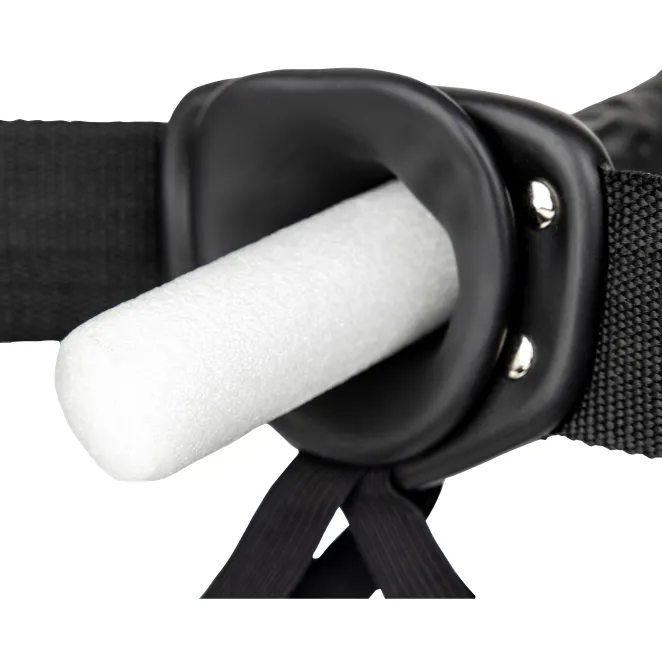 Hollow Strap-On Realistic 6 in. Black