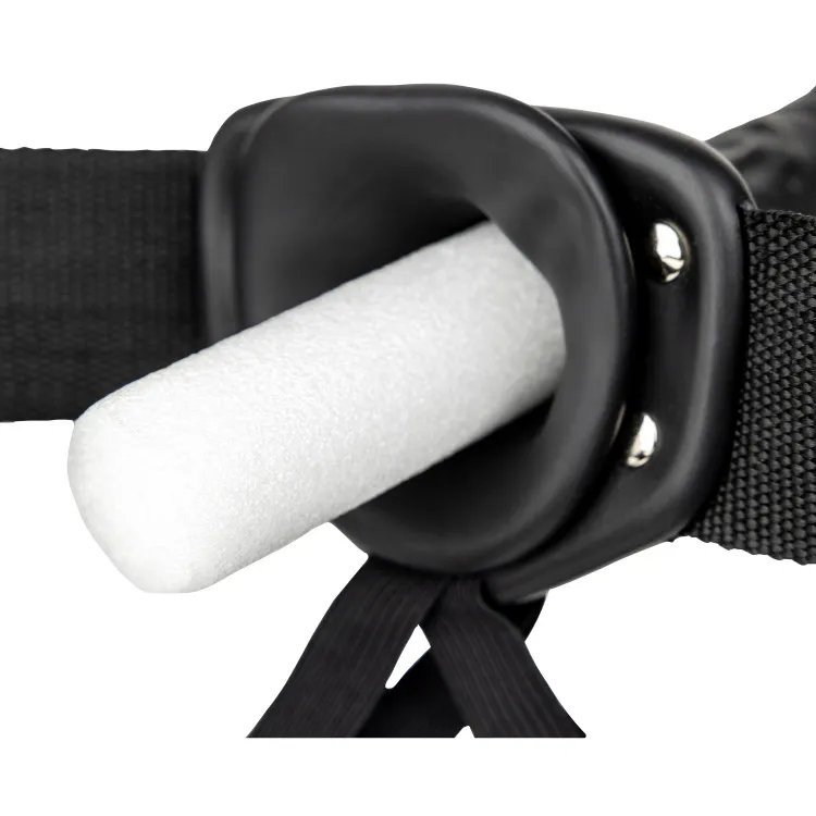 Hollow Strap-On Realistic 6 in. Black Hollow Strap-On Realistic 6 in. Black