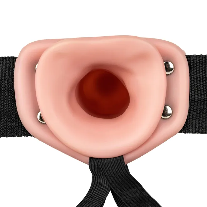 Hollow Strap-On Realistic 8 in. Beige