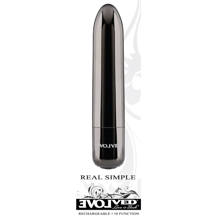 Bullet Vibrator with 10 Functions Black Chrome Bullet Vibrator with 10 Functions Black Chrome