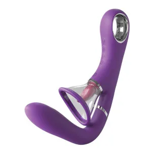 Her Ultimate Pleasure Pro Silicone Flicking Suction Dual Stimulator